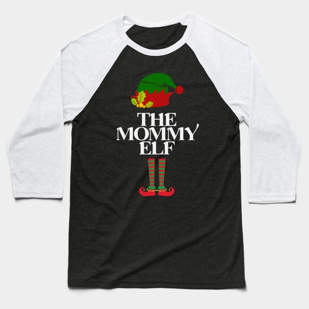 Mom Christmas Gift - The Mommy Elf Baseball T-Shirt by Animal Specials